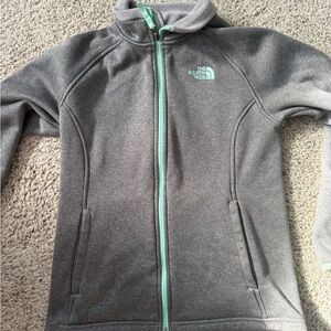 The North Face Gray and Mint Fleece Jacket